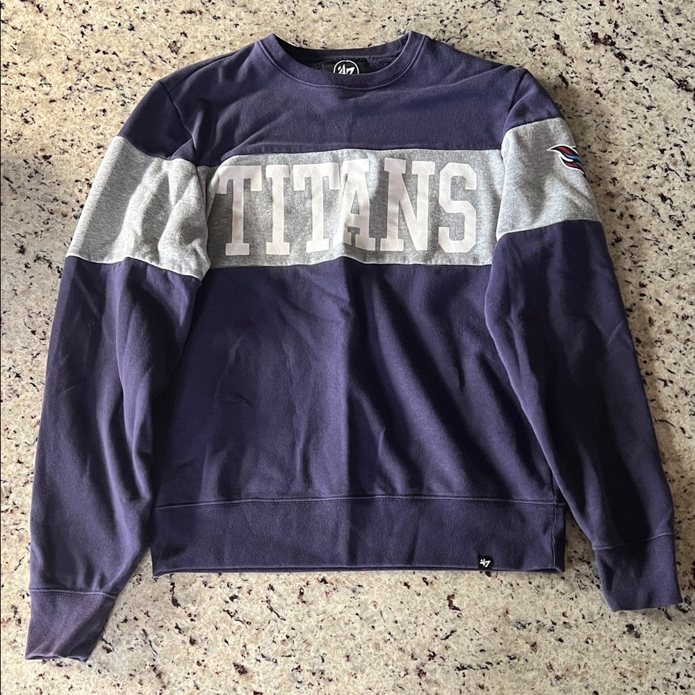 47 Women’s  Blue and Gray Tennessee Titans Crewneck Sweatshirt